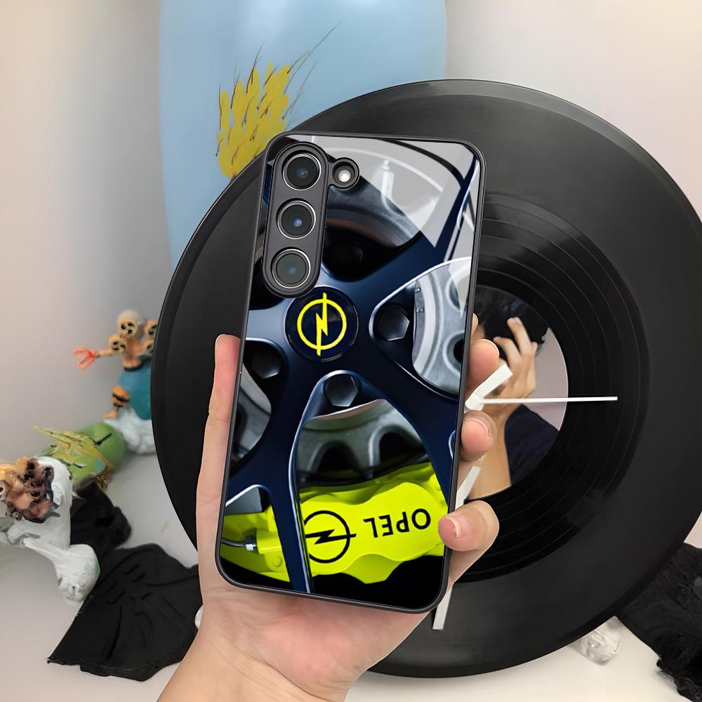 Cool O-Opel Car Phone Case For Samsung Galaxy S25 S24 S23 S22 S20 S21 Note20 Ultra Plus Fe Colored Silver Cover mab056