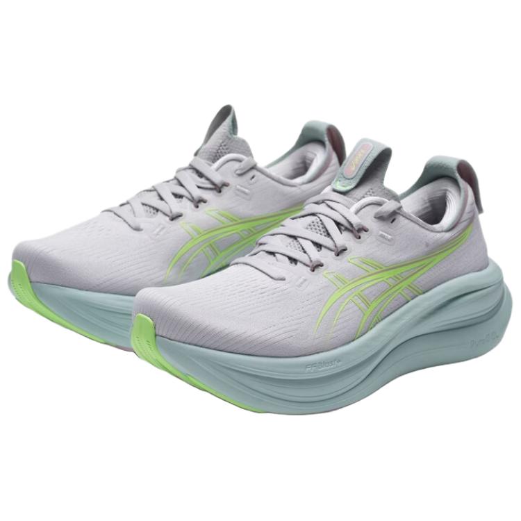 Asics Gel-Nimbus 28 Bequem Vielseitig Langlebig Atmungsaktiv Laufschuhe Damen Sneaker Grau Grün 1012B899-020