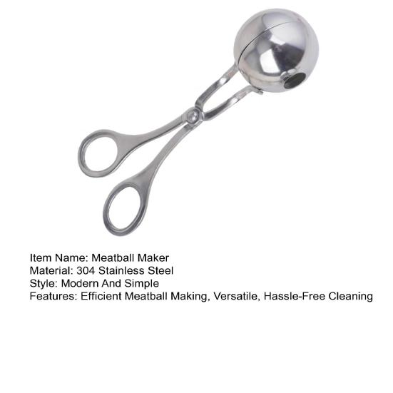 Stainless Steel Meatball Maker Fish Ball Rice Making Mold for Round