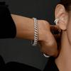 [S925] Pave Cuban Bracelet (Silver)