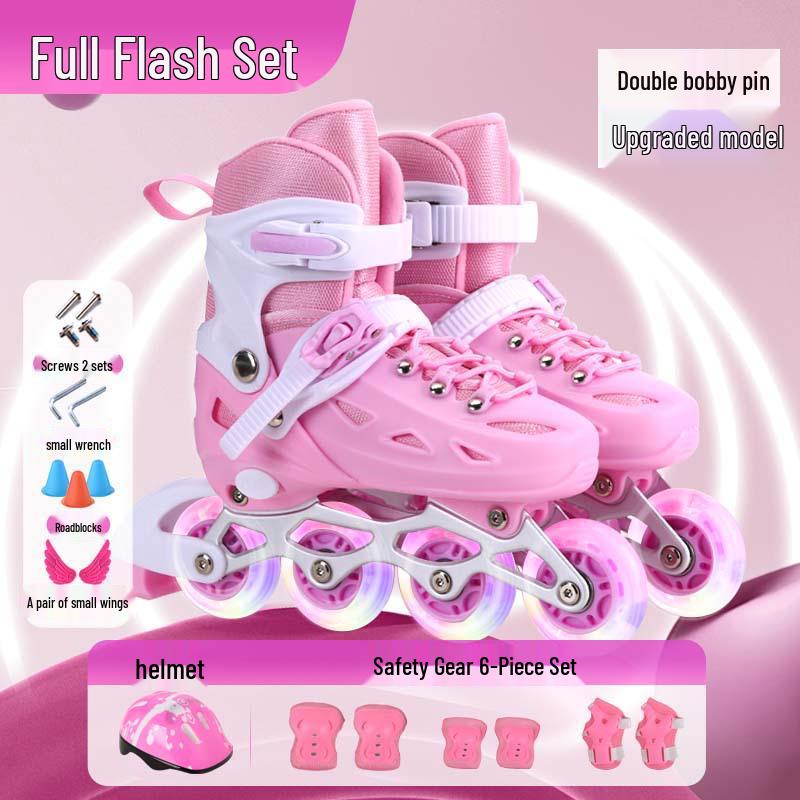 Kinder-Kombi: Eis- & Inlineskates für Anfänger - Rollschuh-Set für Jungen & Mädchen