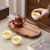 Walnut Solid Wood Round Tray: Fruit, Dessert, Nut Plate & Gongfu Tea Stand