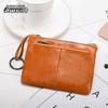 Women's Genuine Leather Retro Coin Purse - Mini Short Wallet & Portable Coin Bag
