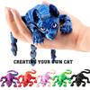 3D Printed Sphynx Cat Fidget Toys Realistic Hairless Figurine Articulated Cat Funny Toy for Cats Lover Collector Home Decoration