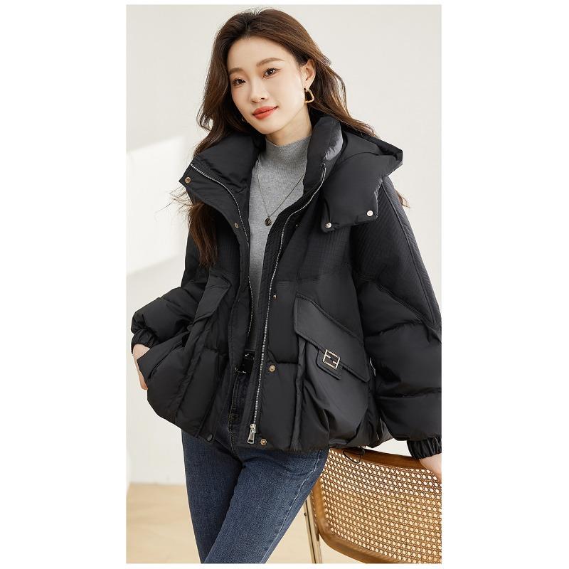 Winter Women's Small, Short, Thick and Loose Cotton Clothes, Fashionable and Warm Hooded Jacket