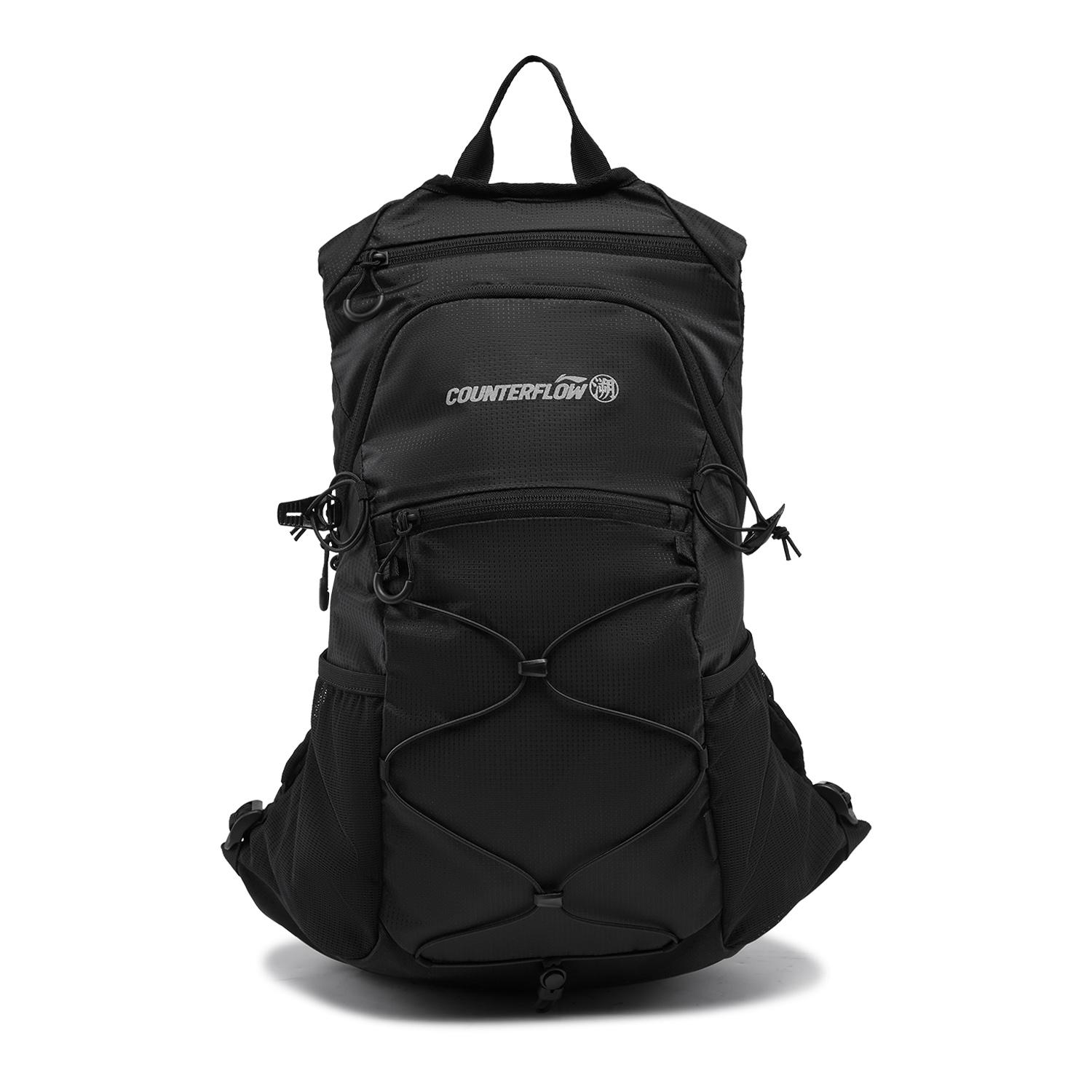 Li Ning Outdoor CF Tracing Nylon Outdoor Backpack Regular Unisex Black ABSW109-1