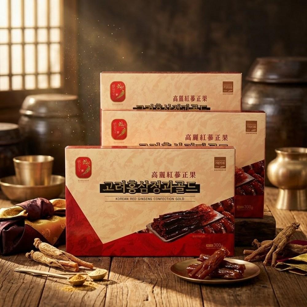 3 boxes of Korean red ginseng preserves, slices, and dried red ginseng as a gift for parents-in-law