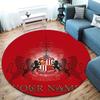 Sunderland A.F Custom Name Round Area Rug,Carpet Rug for Living Room Bedroom Sofa Playroom Decor,Non-slip Floor Mat