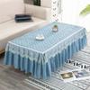 New European-style Lace Tablecloth Cotton Lace Rectangular Table Cover Cloth Vintage Exquisite Dust Cover Dining Table