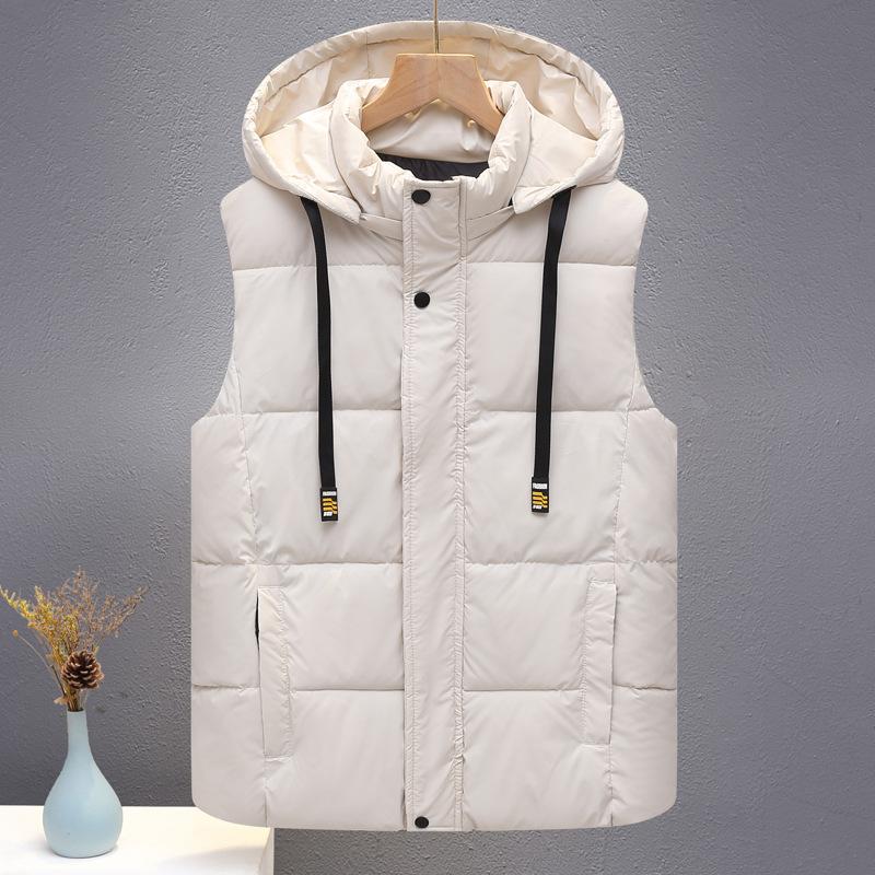 Autumn and winter men's tooling cotton vest loose handsome vest warm student trend vest thickened jacket outside wear