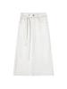 Hong Kong Style Tencel Stretch Back-Slit Denim Midi Skirt - High-Waisted, Tie-Up, Slimming & Versatile for Women (Spring 2026)