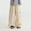 Girls' Summer Pure Cotton Thin Cargo Pants