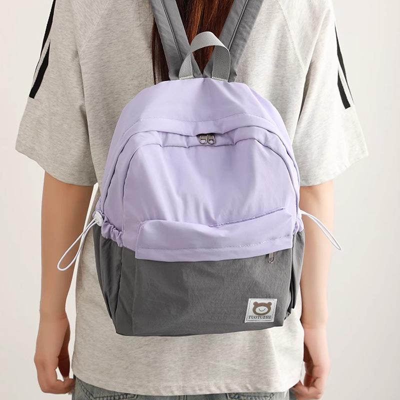 School Bag, Large Capacity, Simple and Versatile, High Value, Light Weight, Go Out Niche Strap Bag, Women's Backpack.