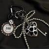new product lovers silvery love heart chip Backpack pendant bowknot beads Key Chain decoration