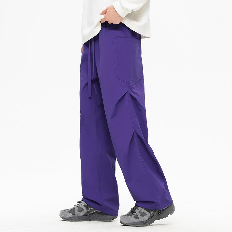 

Мужские весенне-осенние новые модные универсальные комбинезоны простой тренд широкие повседневные брюки мужские и женские брюки-парашюты 3XL