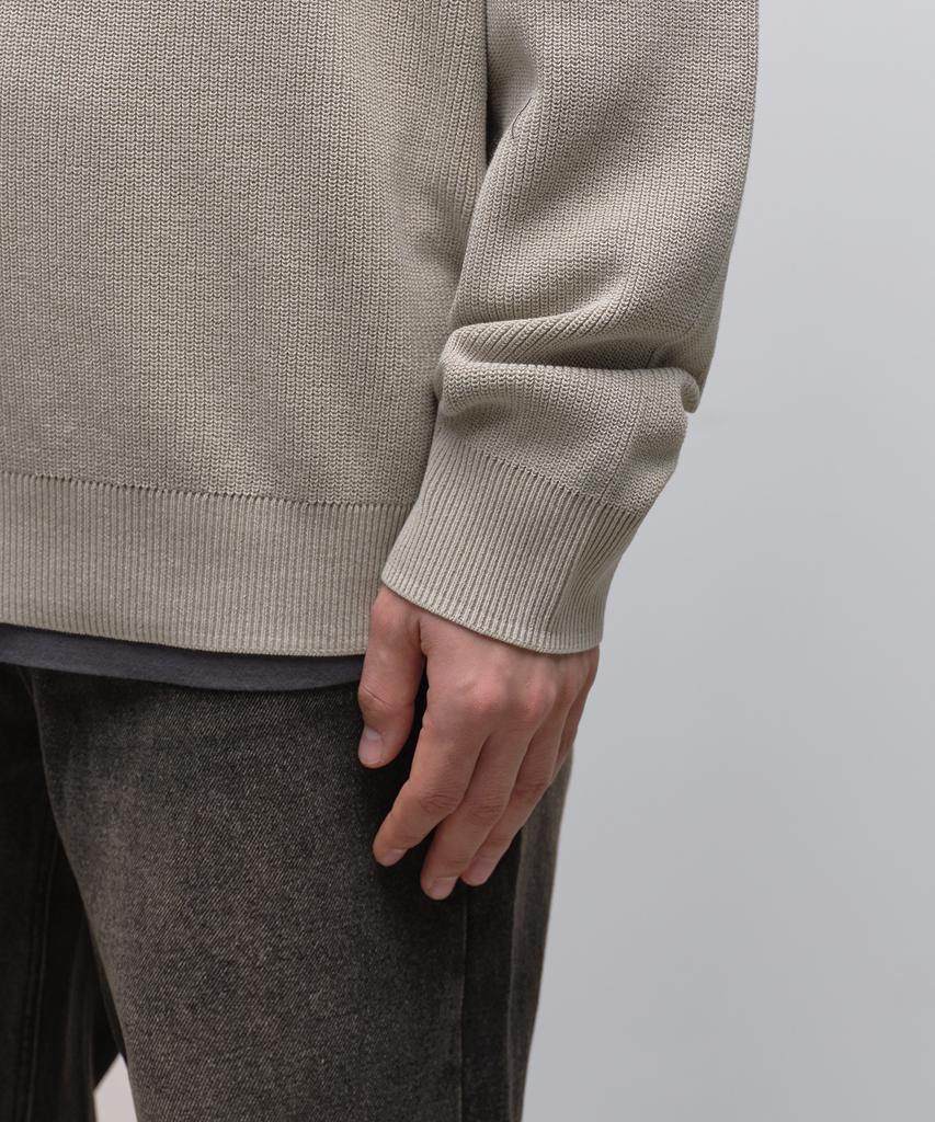 MUSINSA STANDARD Pigment Crew Neck Knit [Dusty Beige]