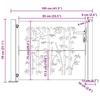 Garden Gate 100x75 Cm Corten Steel Bamboo Design