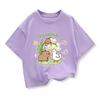Capybara Print 100% Katoenen T-shirt Voor Kinderen 3-12 Jaar Meisje Anime Korte Mouw T-shirts Tops 2025 Nieuw Kinderen Ronde Hals Los T-shirt