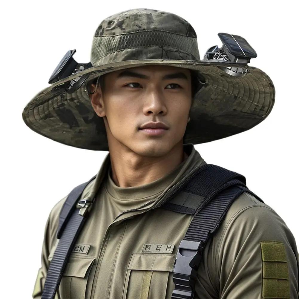 

Solar Fan Cap for Outdoor Camping Fishing! 2025 Cooling Hat W/ Rechargeable Fan Sun Protection Portable Solar Charging Hat