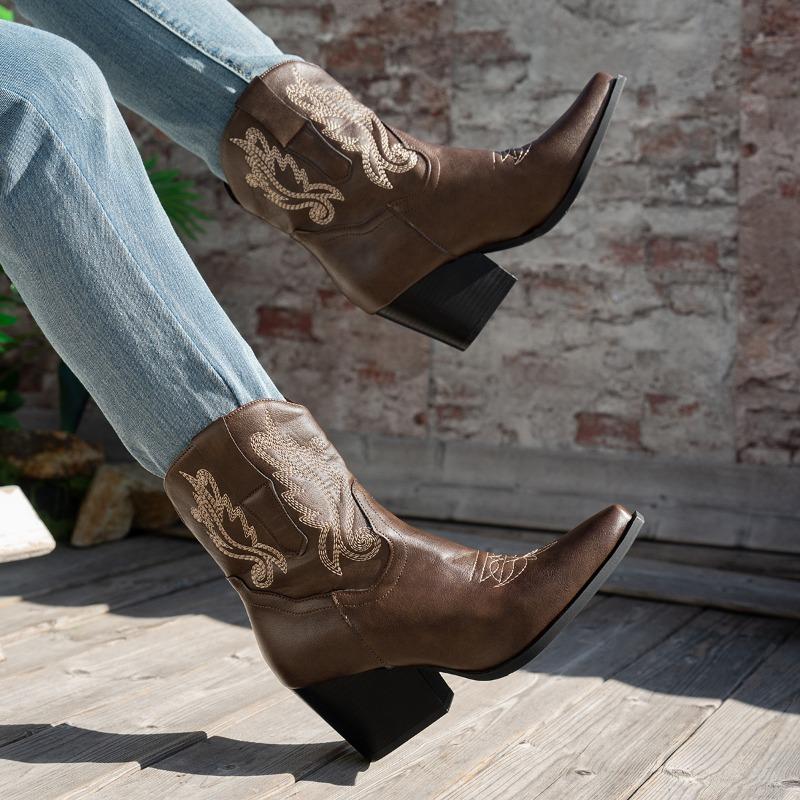 

Large size boots women s new high boots high heel boots white western cowboy knight boots 43