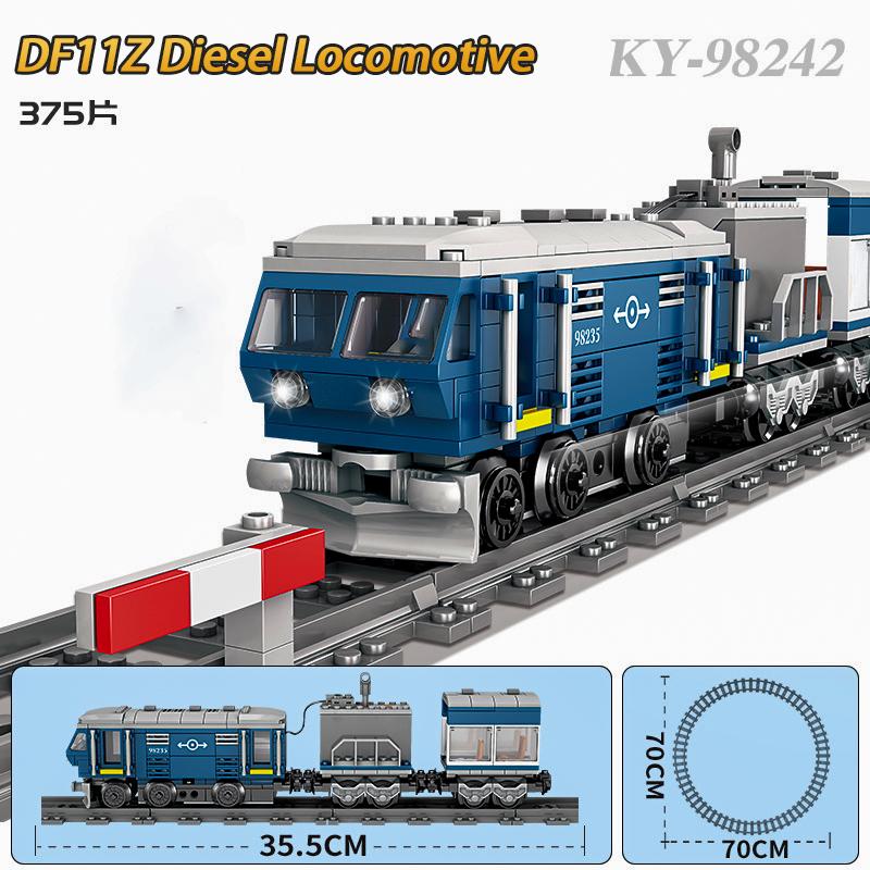 3D City Train DIY Electric Building Blocks Set - Motorized Model Kit, Interactive Educational Toy & Collectible Gift for Kids