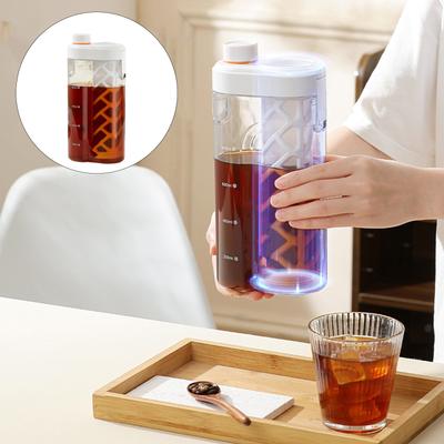 Kaffebryggare för kallbryggning med stor kapacitet och exakta mätmarkeringar, mångsidig och kylskåpssäker kanna