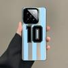 Gift Phone Case For Xiaomi Redmi Note 15 14 5G 13 12 10 11 Pro Plus 4G 15C 14C 13C 12C Silver IMD Cover Argentina Soccer 10 Gift