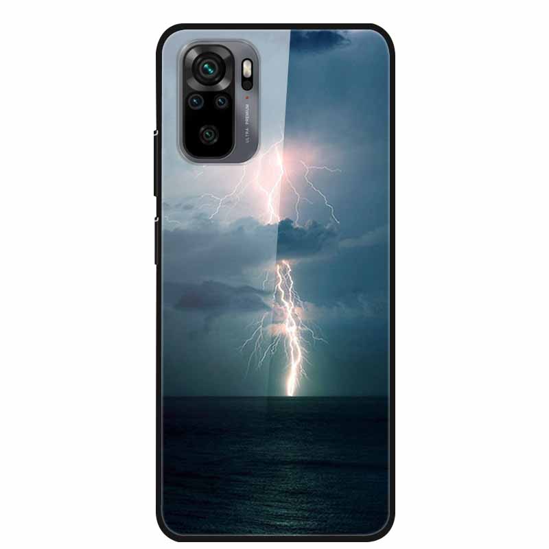 Tempered Glass Phone Cases for Xiaomi Redmi Note 10 11 Pro 10T 10s 11s Note11 11Pro Cover Hard PC Back Coque Note10 10 s 10Pro