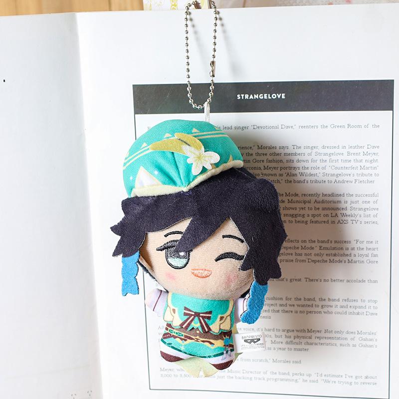 10CM Impact Tartaglia Kaeya Diluc Venti Xiao Klee Plush Pendant Toy  Mini Keychain Doll Backpack Accessorie For Gift