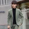 Traje Casual Traje Versión Coreana Ajuste Delgado Tendencia Otoño e Invierno Chaqueta Superior Gruesa de Lana para Hombre