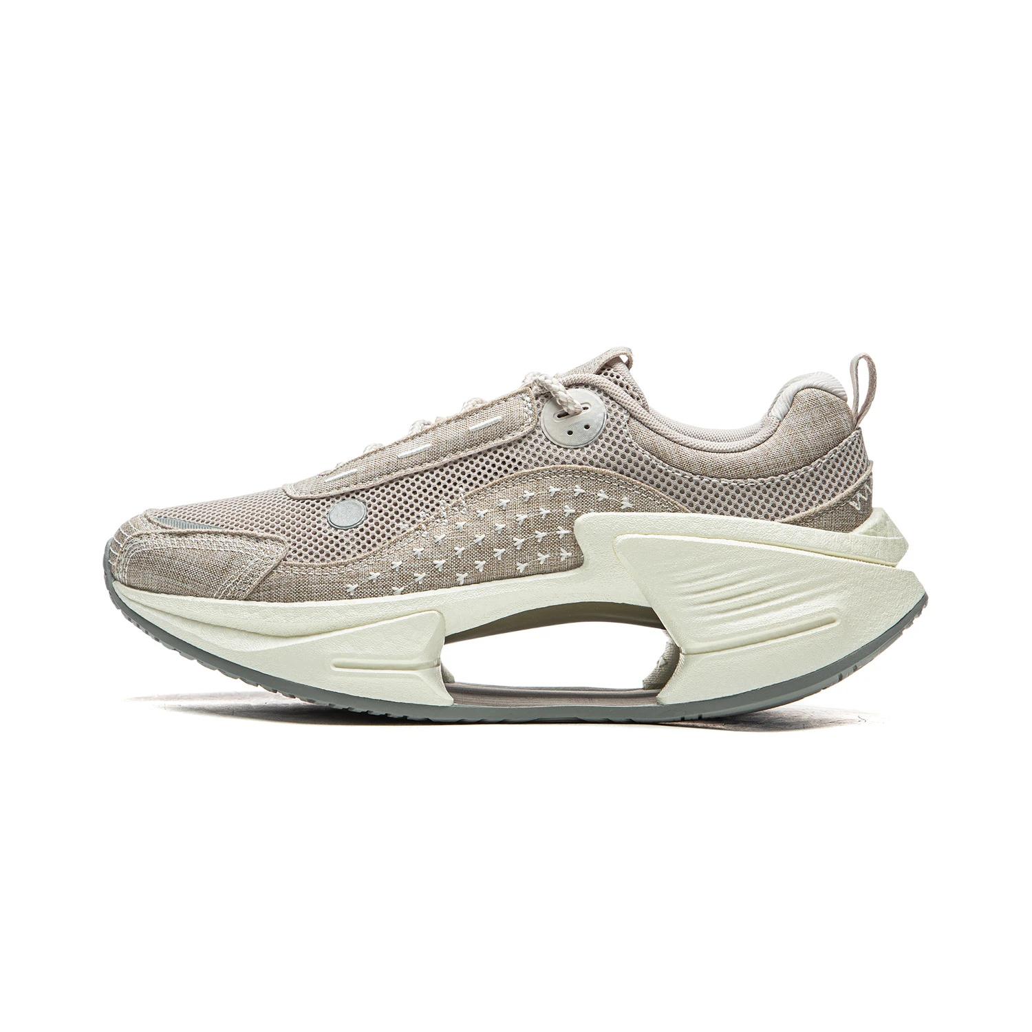 

Li Ning Модные спортивные кроссовки с амортизацией и возвратом энергии, низкие, повседневные, для бега, мужские, серые AZGW063-3 45