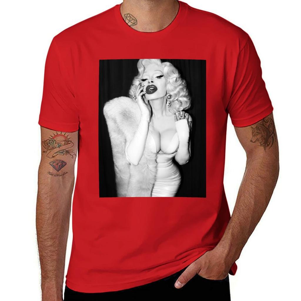 Amanda Lepore - Photo by Josef Jasso T-Shirt sports fans blacks plain black t shirts men