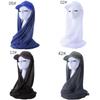 Polyester Womens Scarf Hat Set With Solid Color Design For All Seasons