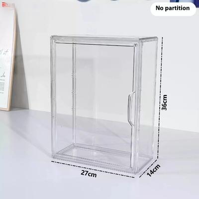 Caixa de Armazenamento de 1/2/3 Camadas Caixas de Exibição de Acrílico Transparente Organizador de Bonecas Armário à Prova de Poeira para Desktop Armazenamento Doméstico Para brinquedos