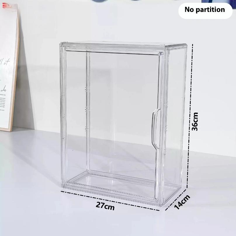 

Transparent Dustproof Plu Toy Storage Box Doll Cotton Cloth Figure Display Stand Organizer Bin Case for Home Storage jewelry