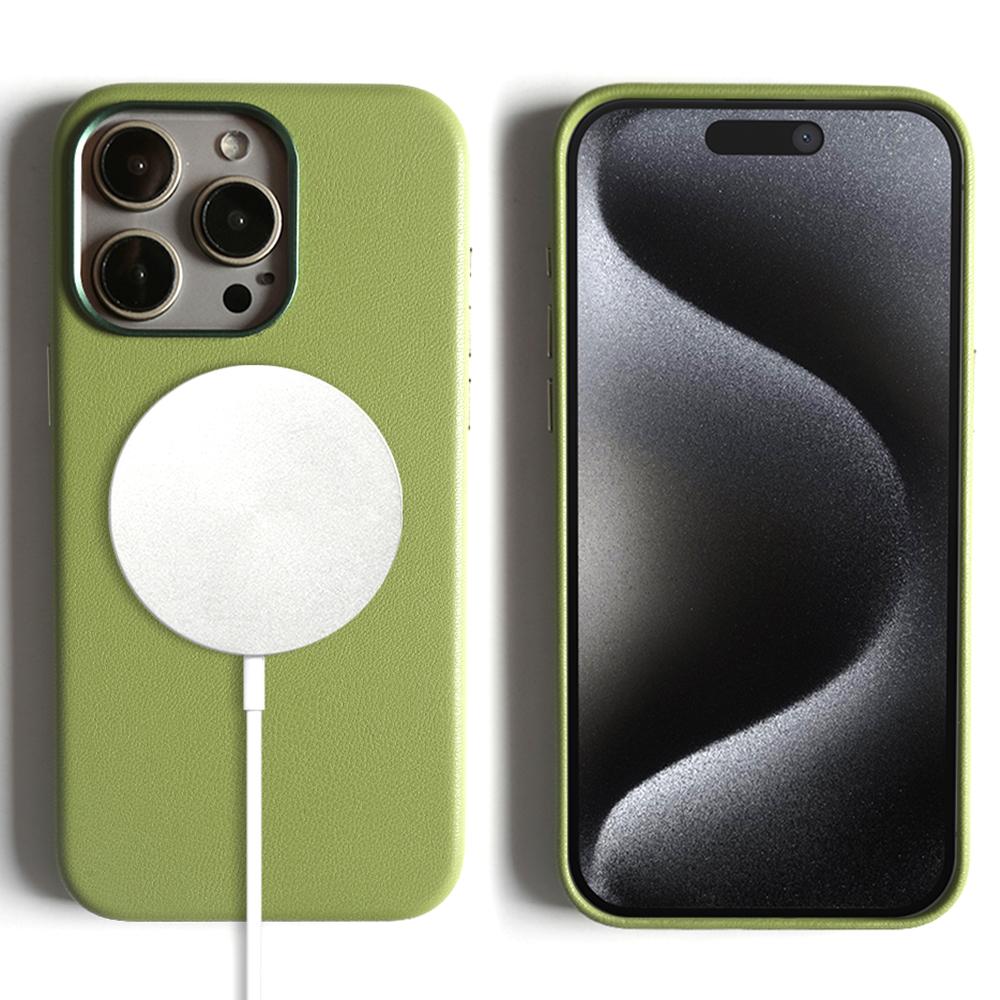 Per iPhone 15 Pro Custodia Magnetica Eco-Sostenibile in Pelle RPET Cover Posteriore per Telefono Certificata GRS