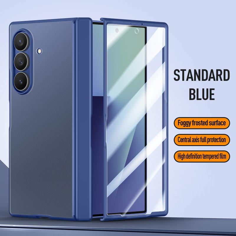 For Samsung Galaxy Z Fold7 Screen Protect Film Magnetic Electroplated Matte Phone Case For Magsafe Middle Hinge Shockproof Cover