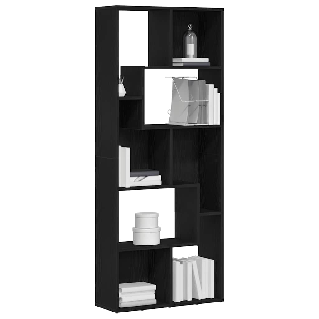 Bookshelf Black Oak Look 67 x 24 x 161 cm Engineered Wood