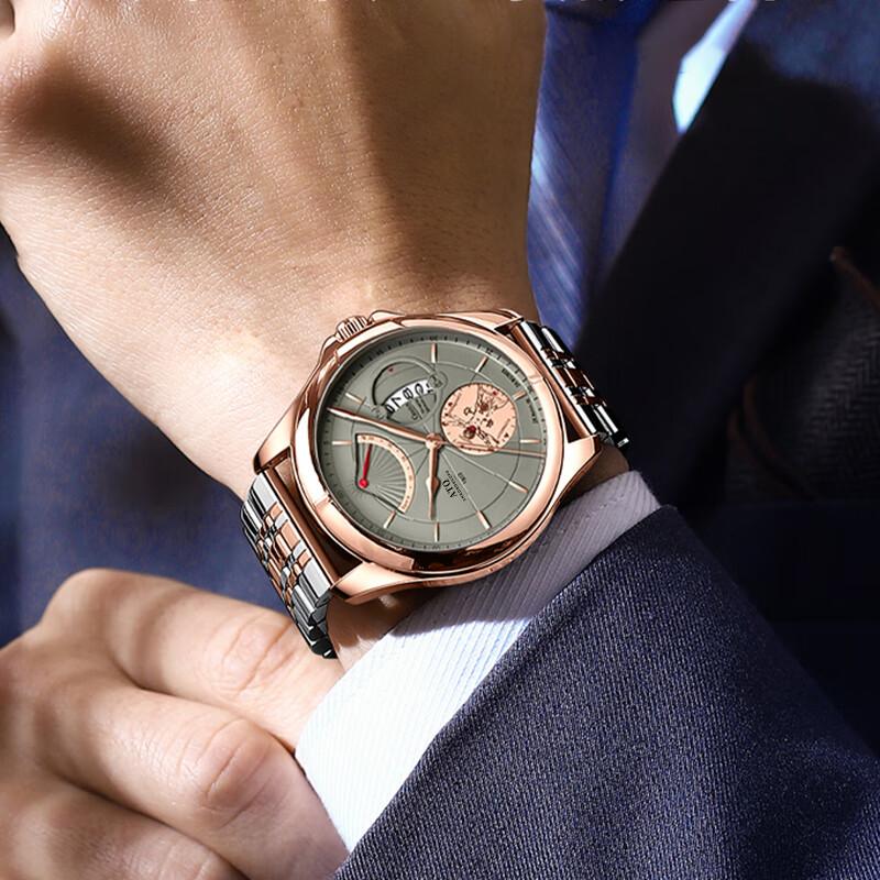 Top Classic Mens Automatic Watches Fashion Mechanical Watch For Man Business Stainless Steel Waterproof Wristwatches Reloj Mujer