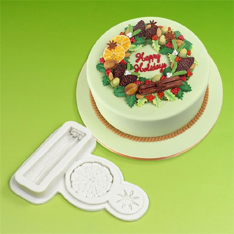 Easy Demold Spices and Nut Silicone Molds for Baking Enthusiasts and DIY Designers with Winter Spices Designs