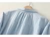 Women's Long Sleeve Double-Layer Cotton Gauze Shirt - Stylish Early Autumn Fashion 2025