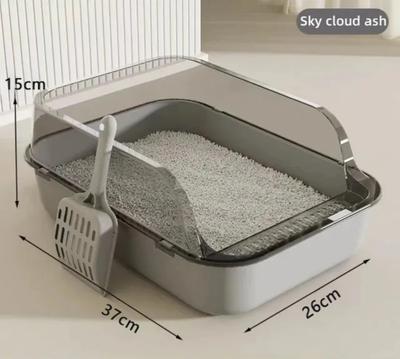 Para Kitty Caixa de Areia Caixa de Areia para Gatos Semi-fechada À Prova de Salpicos Bandeja para Gatos Bacia de Limpeza para Gatos Suprimentos Bandeja para Gatinhos Seja