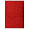 VidaXL Fußmatte Waschbar Rot 60x90 cm