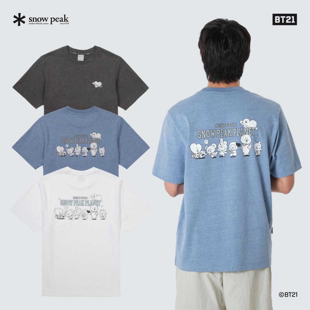 [Snowpeak] [Snowpeak I BT21] Графическая футболка с коротким рукавом (S26MUFTS90) Blue-90(S)