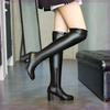 Large Size New Round Head Thick Heel High Elastic Boots White Knee Boots Long Boots Women's Medium High Heel Bag