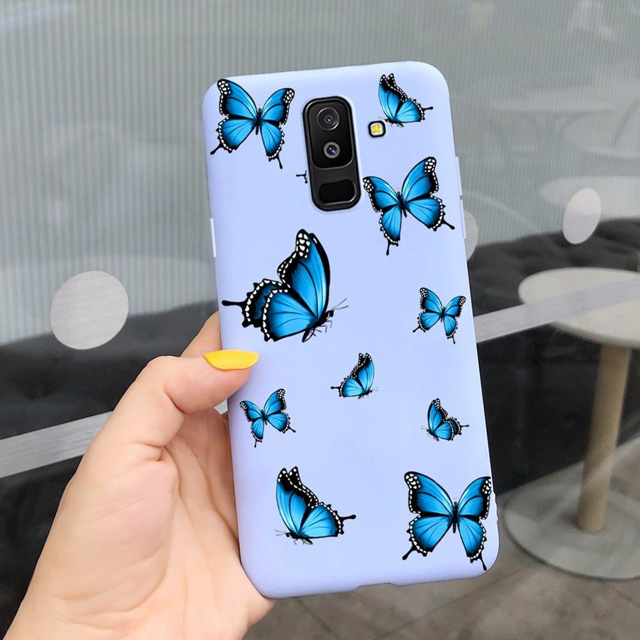 For Samsung A6 Plus 2018 Case Original Butterfly Silicone Funda Soft Protective Cover For Samsung Galaxy A6 2018 A6+ A6Plus Capa
