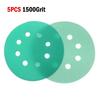 5Inch 8Hole Sanding Discs& Wet Dry PET Film Green Sandpaper Polishing