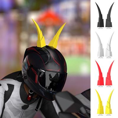 Motorcycle Helmet Devil Horns Long Bull Horn Electric Front Rear Bumper Accessories Car Bike Helmets Decoration