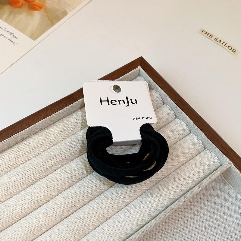 Japanese and Korean Style Simple Geometric Hair Rope Internet Celebrity High Elasticity Durable Rubber Band Hair Rope Commuter Versatile 