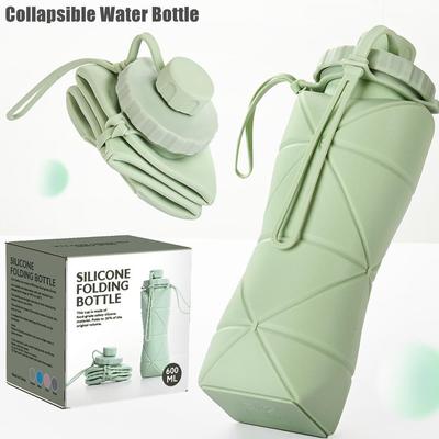 Langlebige, faltbare Wasserflaschen, auslaufsicheres Ventil, faltbare Reise-Wasserflasche für Fitnessstudio, Camping, Wandern, Reisen, Sport